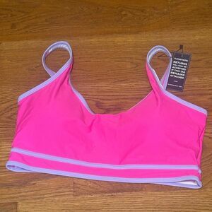 NWT Blooming Jelly size XL padded hot pink swim top